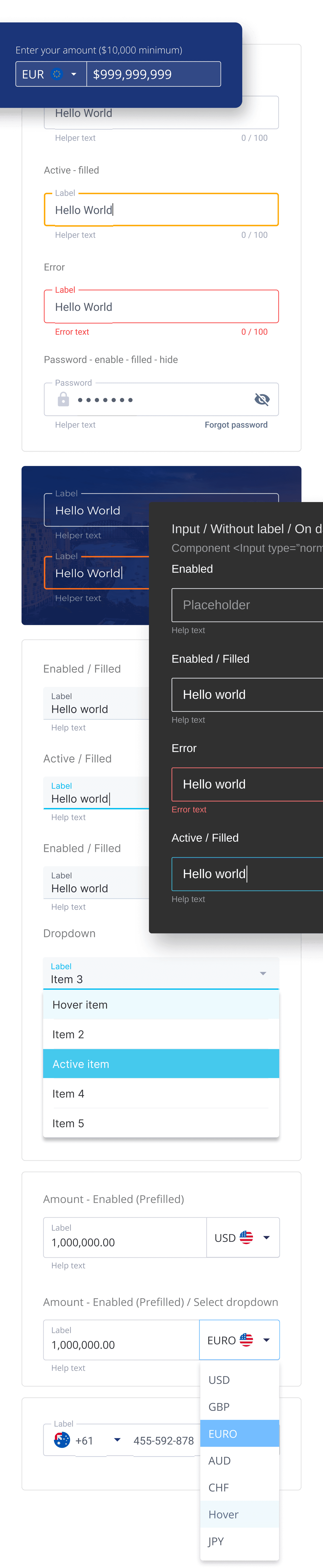 Text fields