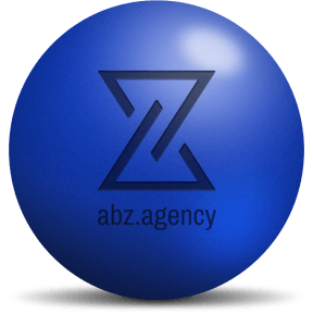 Ball of abz.agency® blue color