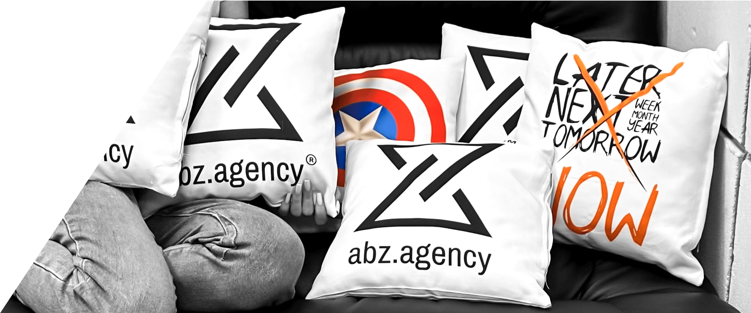 Pillow of abz.agency® in real life